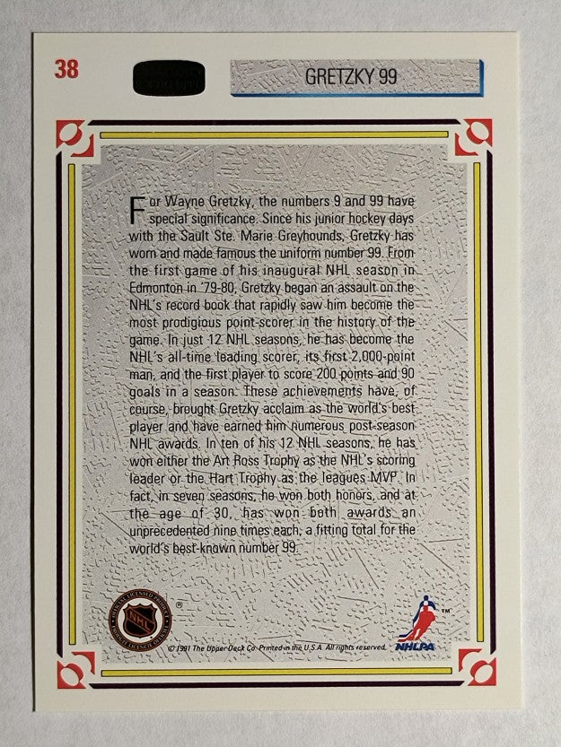 1991-92 Upper Deck #38 Wayne Gretzky 99