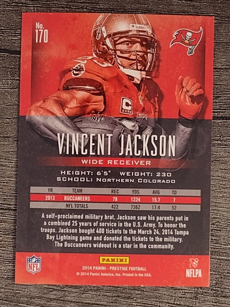 2014 Prestige #170 Vincent Jackson