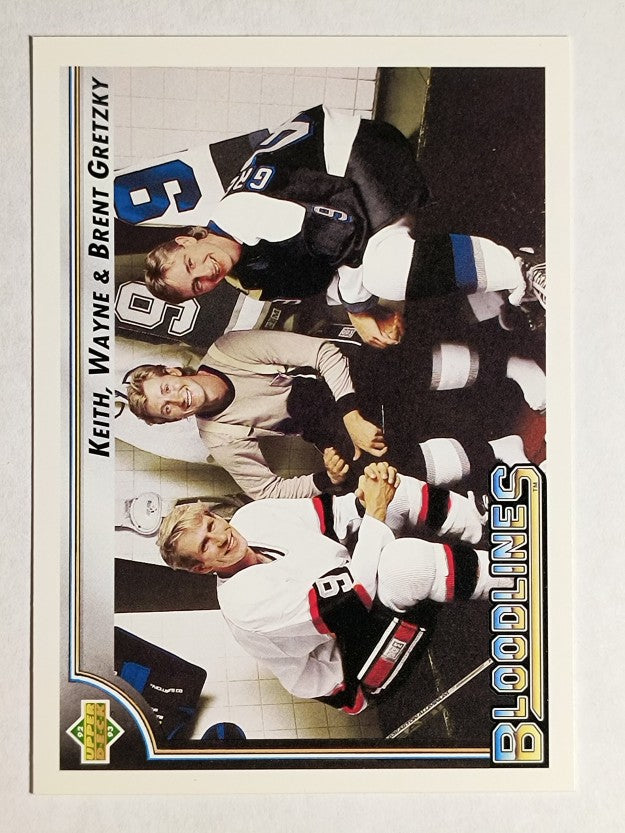 1992-93 Upper Deck #37 Wayne Gretzky BL/Keith Gretzky/Brent Gretzky