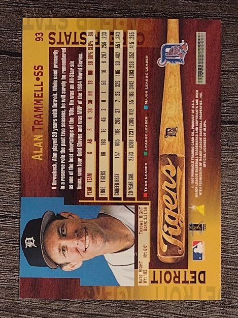 1997 Pinnacle #93 Alan Trammell