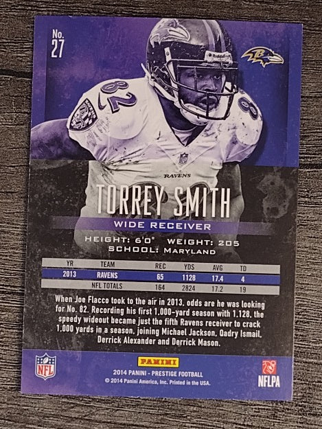 2014 Prestige #27 Torrey Smith