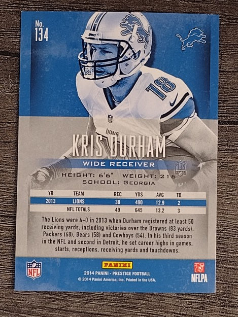 2014 Prestige #134 Kris Durham