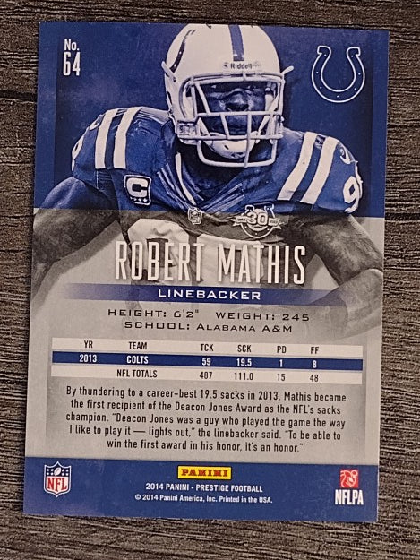2014 Prestige #64 Robert Mathis