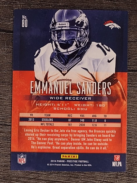 2014 Prestige #80 Emmanuel Sanders