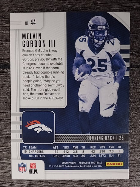2020 Absolute Red #44 Melvin Gordon III