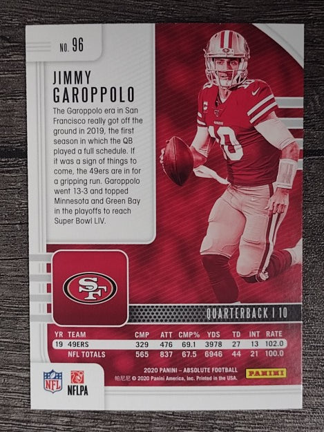 2020 Absolute Retail #96 Jimmy Garoppolo