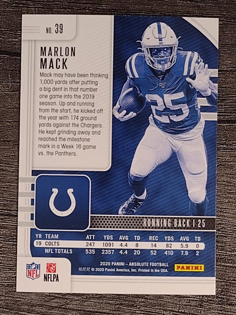 2020 Absolute Retail #39 Marlon Mack