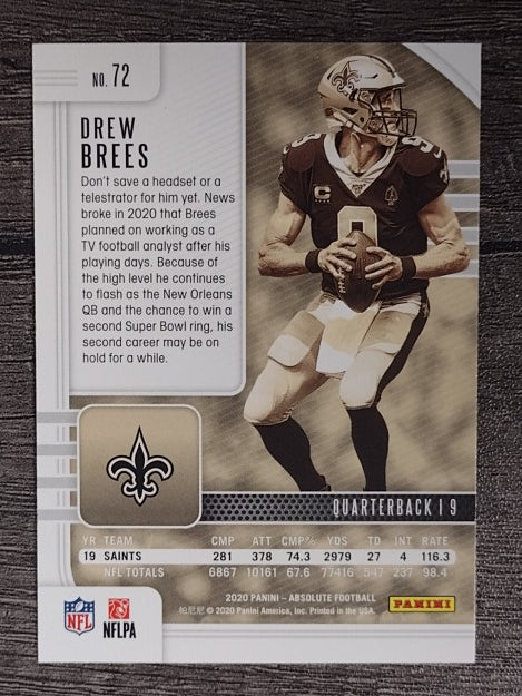 2020 Absolute Retail #72 Drew Brees