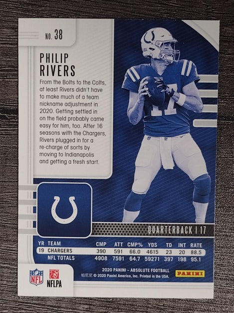 2020 Absolute Retail #38 Philip Rivers