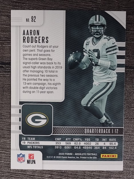 2020 Absolute Retail #92 Aaron Rodgers