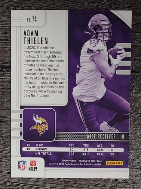2020 Absolute Retail #74 Adam Thielen