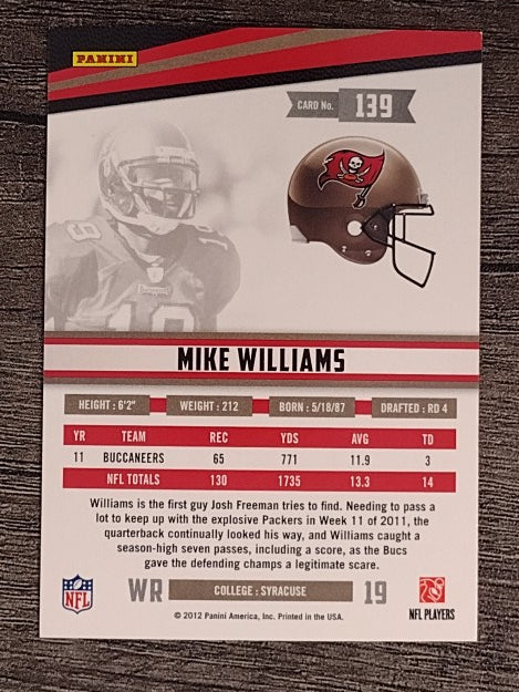 2012 Rookies and Stars #139 Mike Williams