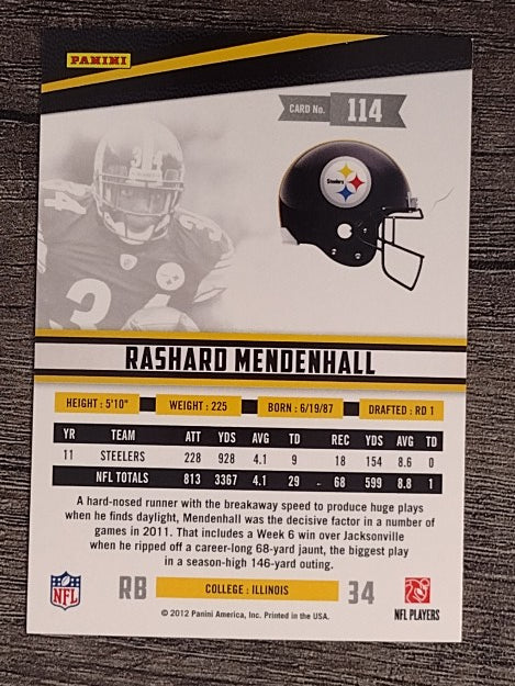 2012 Rookies and Stars #114 Rashard Mendenhall