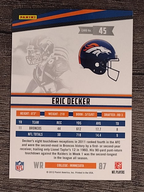 2012 Rookies and Stars #45 Eric Decker