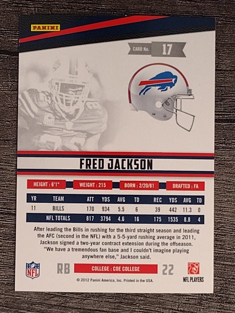 2012 Rookies and Stars #17 Fred Jackson