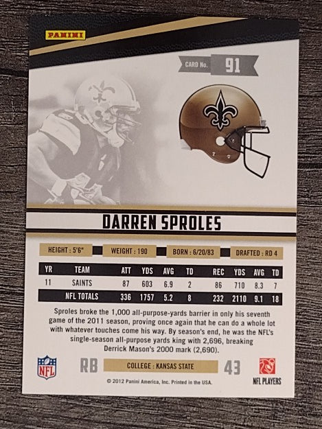 2012 Rookies and Stars #91 Darren Sproles