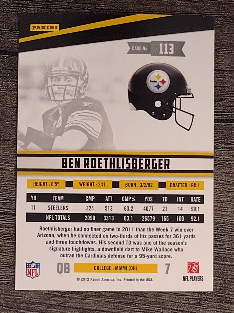 2012 Rookies and Stars #113 Ben Roethlisberger