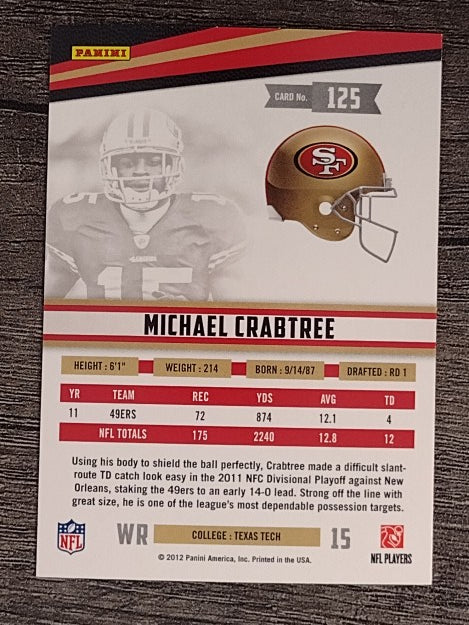 2012 Rookies and Stars #125 Michael Crabtree