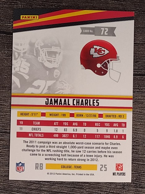 2012 Rookies and Stars #72 Jamaal Charles