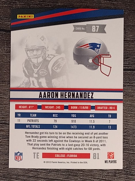 2012 Rookies and Stars #87 Aaron Hernandez