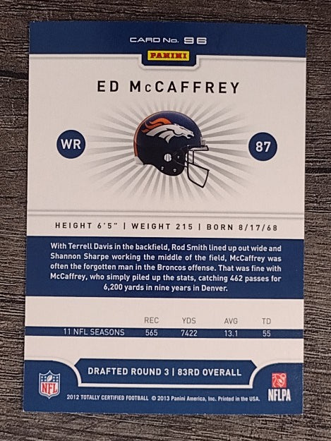 2012 Totally Certified #96 Ed McCaffrey