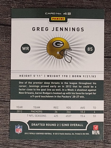 2012 Totally Certified #42 Greg Jennings
