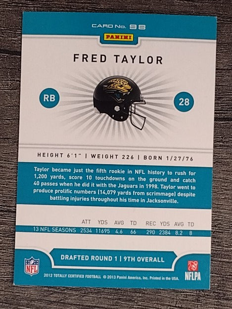 2012 Totally Certified #98 Fred Taylor