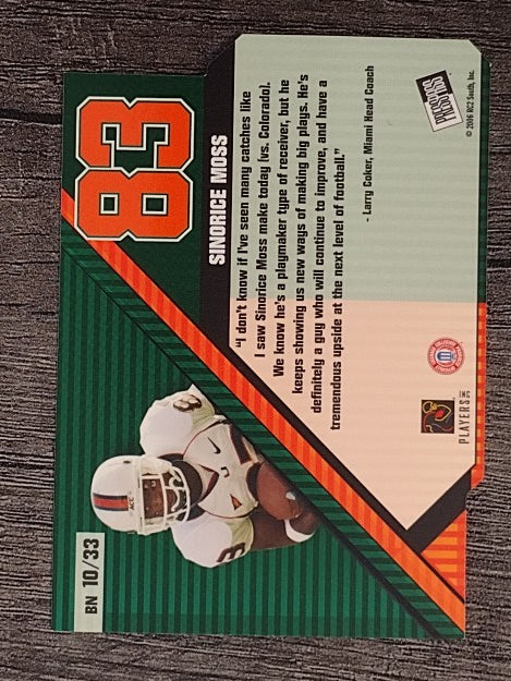 2006 Press Pass Big Numbers #BN10 Sinorice Moss