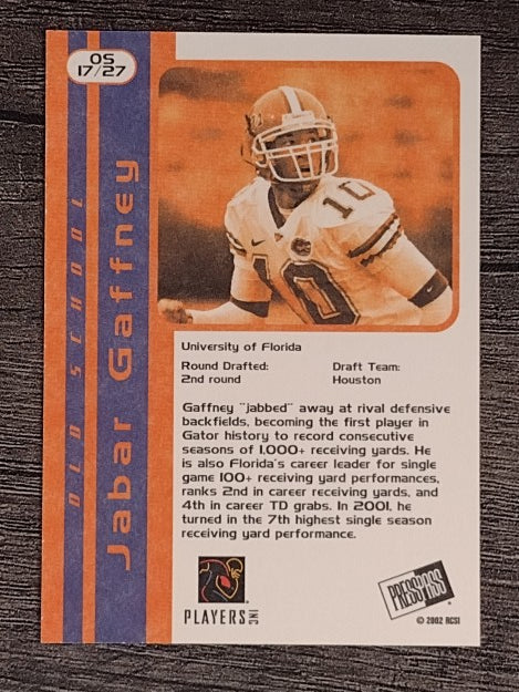 2002 Press Pass JE Old School #OS17 Jabar Gaffney
