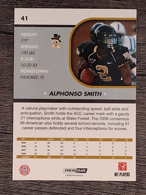 2009 Press Pass SE #41 Alphonso Smith