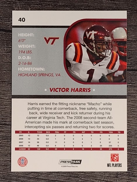 2009 Press Pass SE #40 Victor Harris
