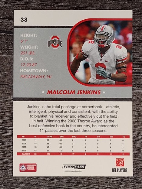 2009 Press Pass SE #38 Malcolm Jenkins