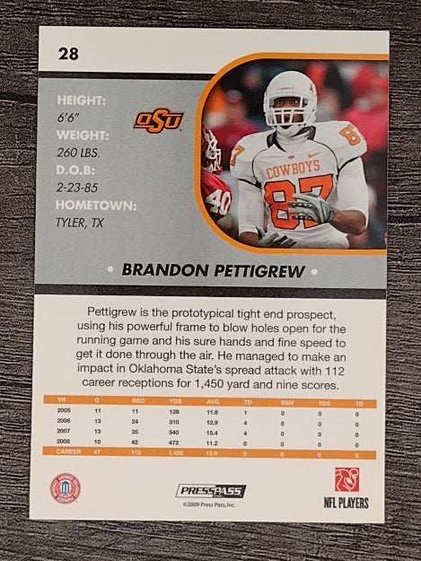 2009 Press Pass SE #28 Brandon Pettigrew