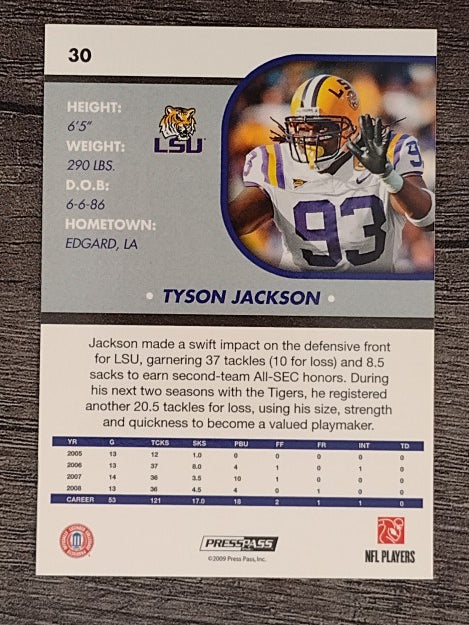 2009 Press Pass SE #30 Tyson Jackson