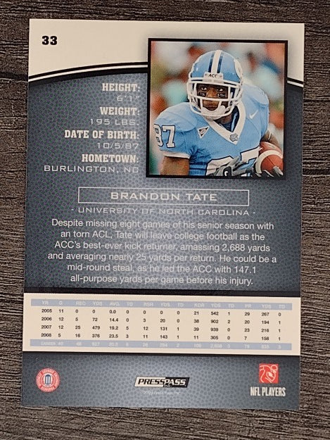 2009 Press Pass #33 Brandon Tate