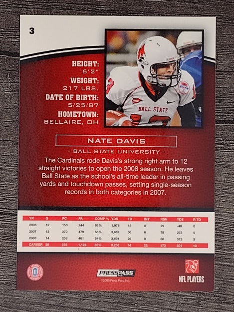 2009 Press Pass #3 Nate Davis