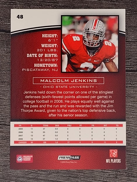 2009 Press Pass #48 Malcolm Jenkins