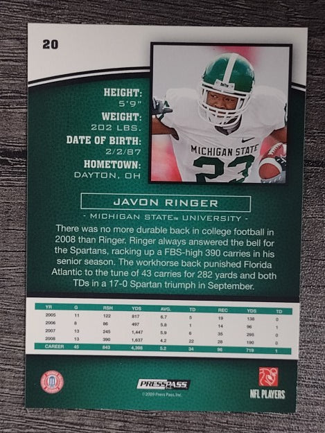 2009 Press Pass #20 Javon Ringer