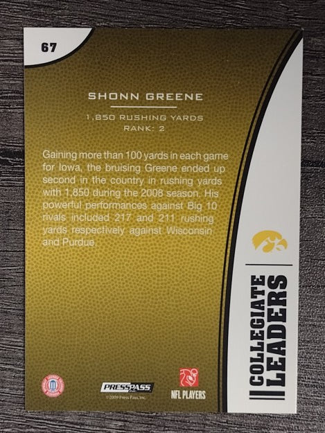 2009 Press Pass #67 Shonn Greene LL