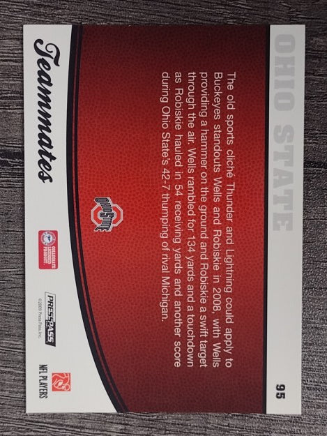 2009 Press Pass #95 Chris Wells/Brian Robiskie TM