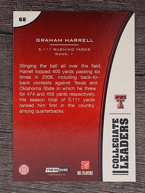 2009 Press Pass #68 Graham Harrell LL