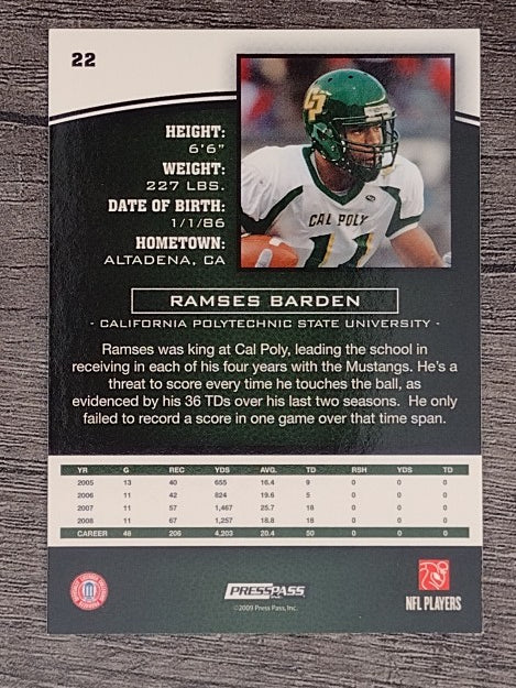 2009 Press Pass #22 Ramses Barden
