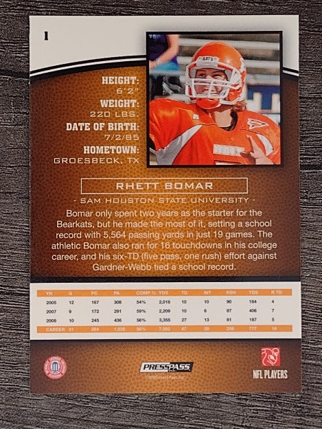 2009 Press Pass #1 Rhett Bomar