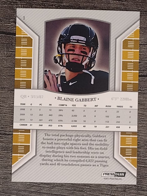 2011 Press Pass Legends #1 Blaine Gabbert