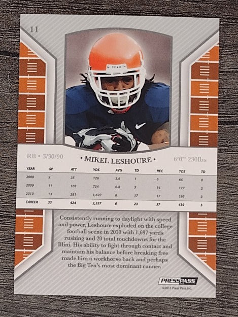 2011 Press Pass Legends #11 Mikel Leshoure