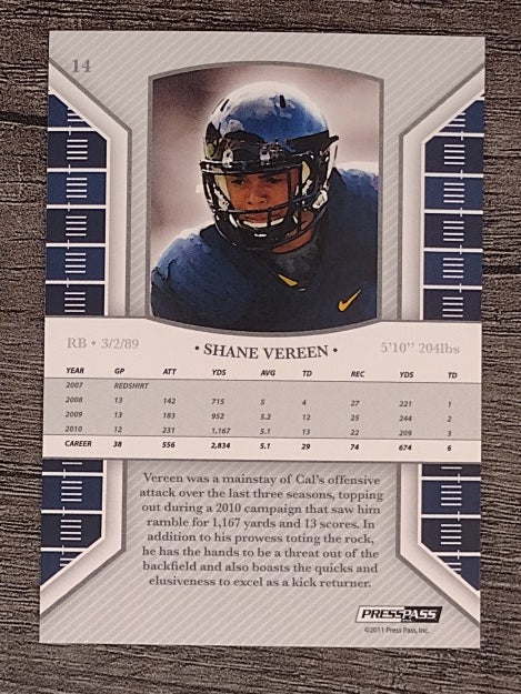 2011 Press Pass Legends #14 Shane Vereen