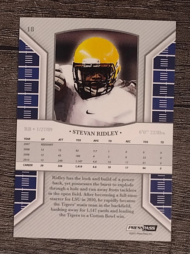 2011 Press Pass Legends #18 Stevan Ridley