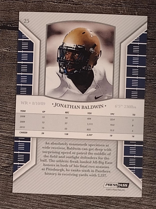 2011 Press Pass Legends #25 Jonathan Baldwin