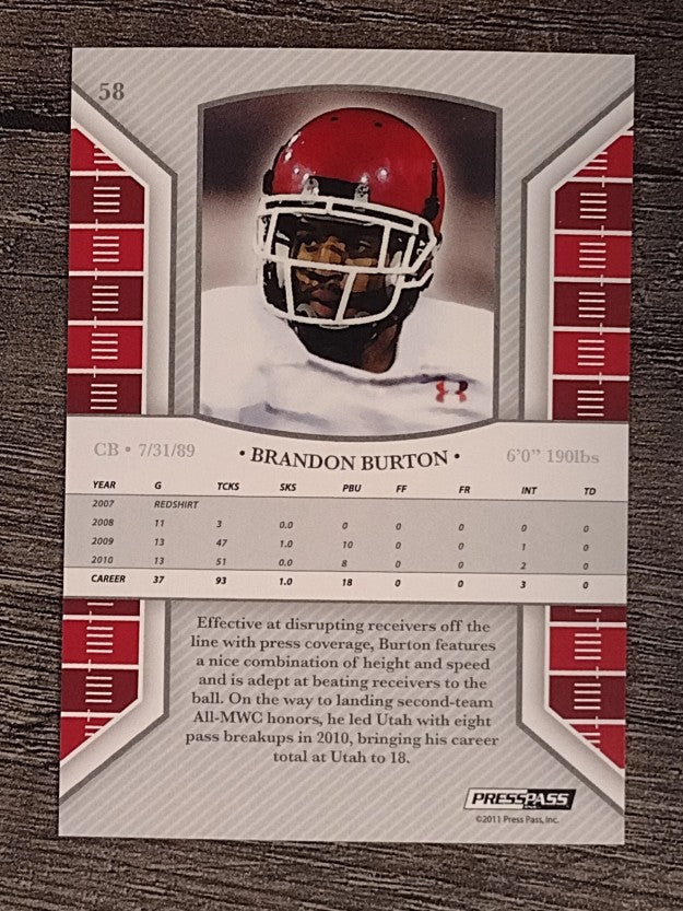 2011 Press Pass Legends #58 Brandon Burton