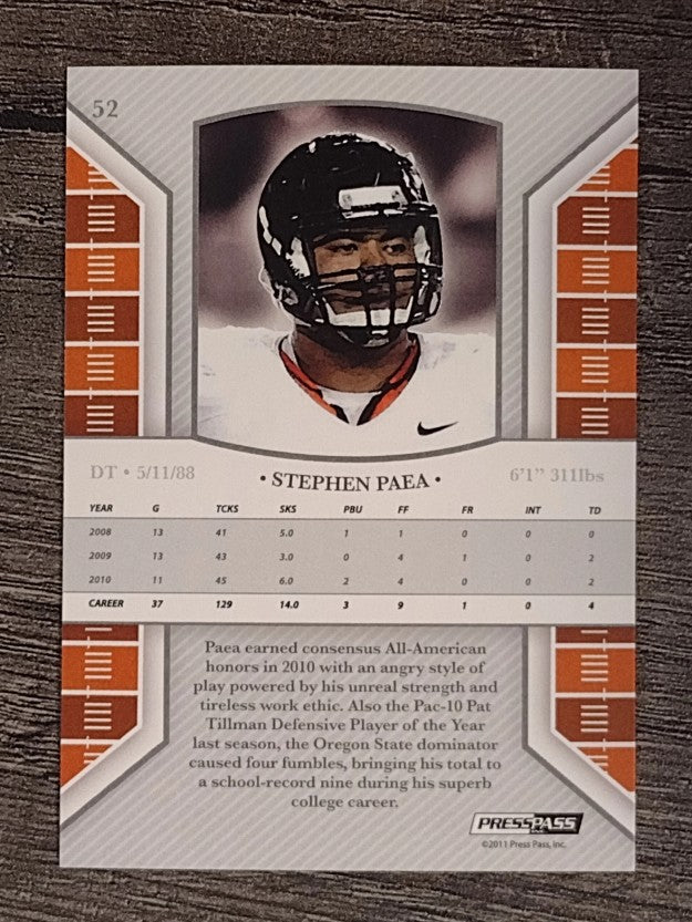 2011 Press Pass Legends #52 Stephen Paea